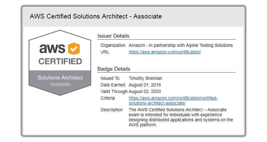 AWS Certified Solution Architect Professional - Associate