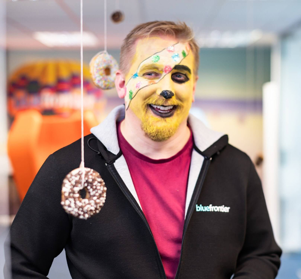 James Fry of Rank Your Domain as Pudsey Bear