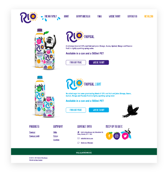 Rio product page on desktop