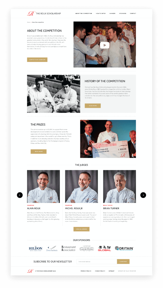 The Roux Scholarship About The Competition Page