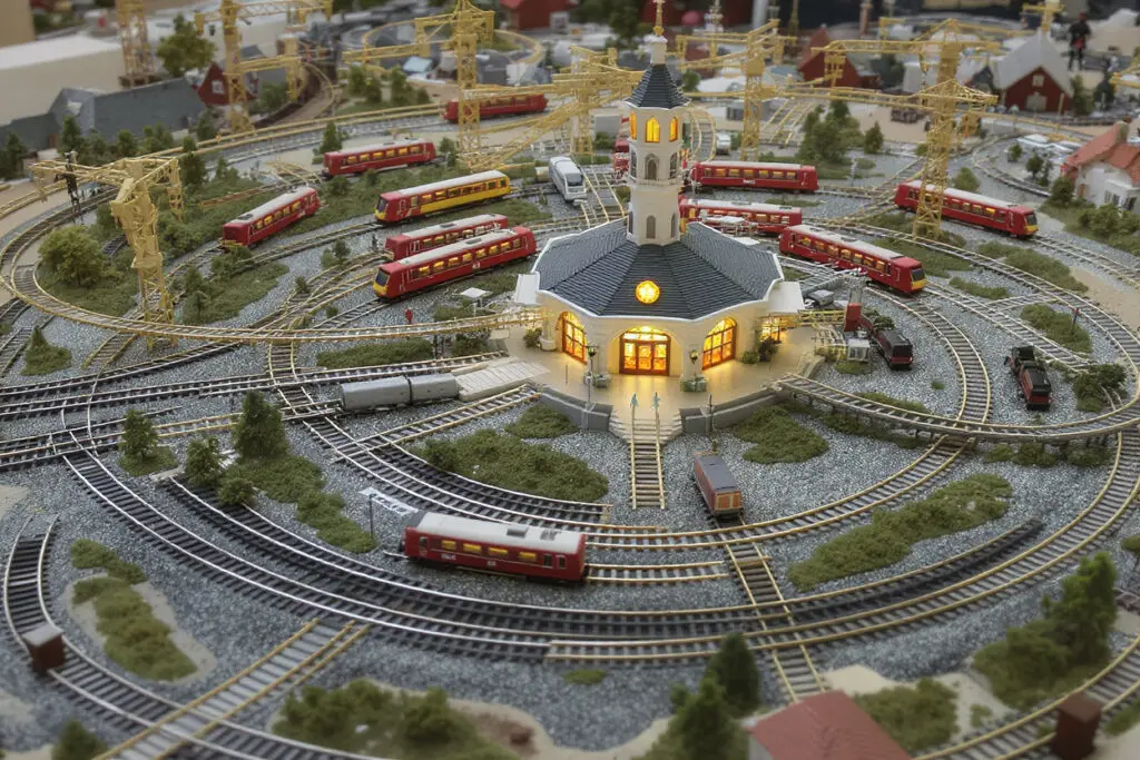 An intricate model railway with trains moving between connected stations a metaphor for internal linking strategy for SEO -  Rank Your Domain | SEO That Converts Clicks to Customers An intricate model railway with trains moving between connected stations a metaphor for internal linking strategy for SEO