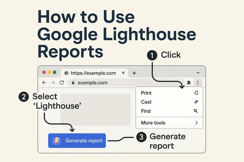 how to use Google Lighthouse reports