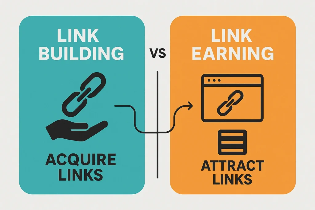 link building vs link earning strategy -  Rank Your Domain | SEO That Converts Clicks to Customers link building vs link earning strategy